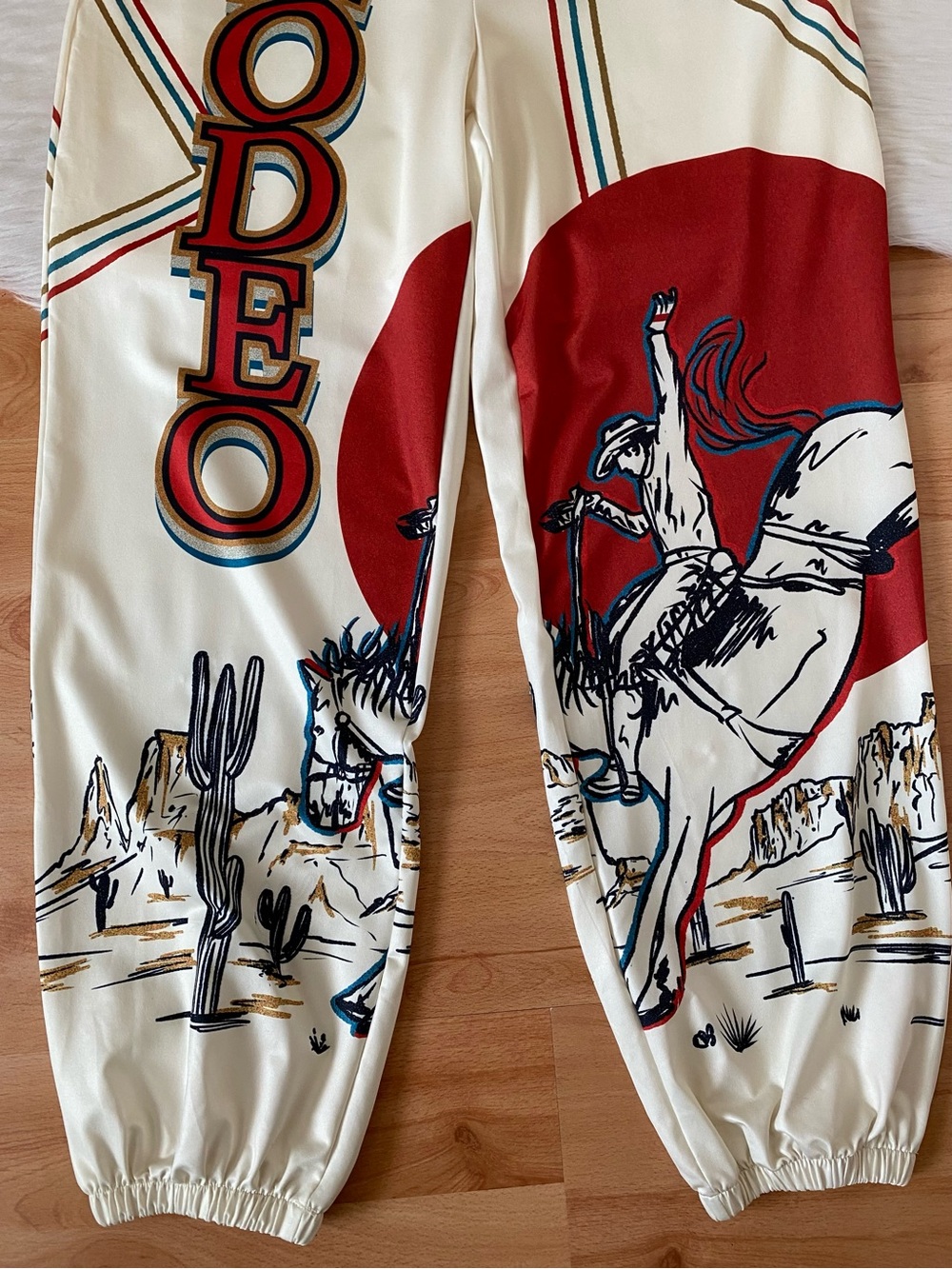 Lucky & Blessed Rodeo Cowboy Jogger Pants - Picture 2 of 11